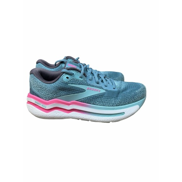 Brooks Ghost Max 2 Running Shoes Women Size 10 Medium B Aqua Pink Walking Clean - Picture 3 of 13